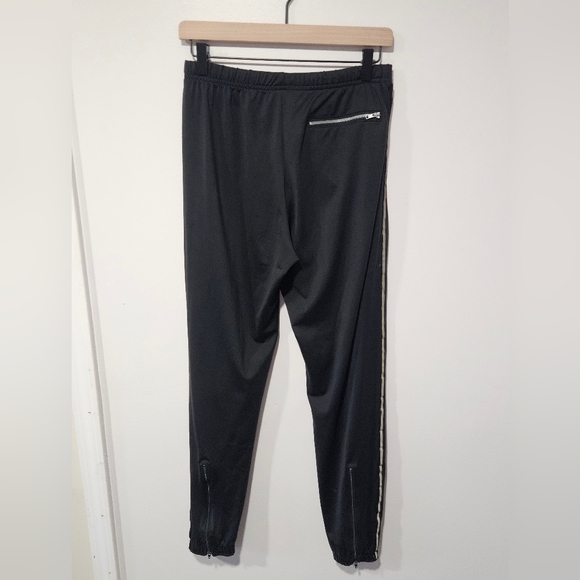 ATHLETA Black Joggers with Tan Side Stripes Cuff Zippers Womens Size Small Long - Picture 5 of 10
